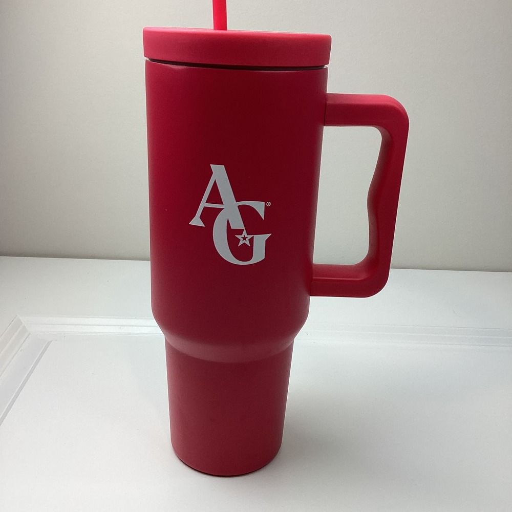 American Girl AG Star Red Insulated Tumbler Mug with Handle Lid and Straw 40oz